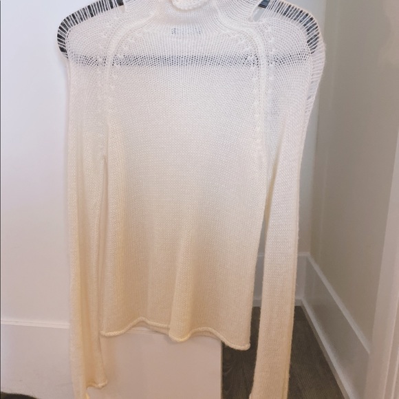 Sisley white hollow knit sweater - Picture 2 of 5